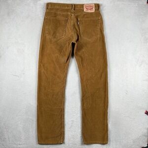 Levis 505 Corduroy Pants Mens 31x31 Brown Straight Leg Chino Western Preppy